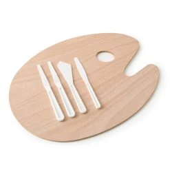 New π 12 Pack: Oval Wooden Palette with Knives by Artist's Loft™ by Artists Loft π