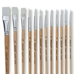 Best reviews of 😉 12 Packs: 12 ct. (144 total) Necessities™ White Synthetic Flat & Round Brushes by Artist's Loft® by Artists Loft 🥰