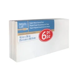 Best Pirce 🎉 4 Packs: 6 ct. (24 total) 10" x 20" Super Value Canvas Pack by Artist's Loft® Necessities™ by Artists Loft 😉 -Artists Loft Sales MP473166 1