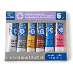 Budget ⌛ 12 Packs: 6 ct. (72 total) Metallic Watercolor Paint Set by Artist's Loft™ by Artists Loft 🔥 -Artists Loft Sales MP598345 27